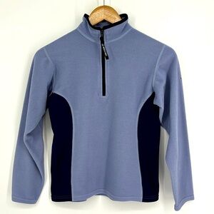 The North Face Vintage Half-Zip Fleece Pullover Thermal Women’s Size Small Blue
